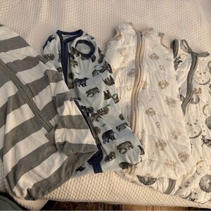 Burt's Bees Baby Beekeeper Sleep Sack in Blue and White 0-6 months set of 4